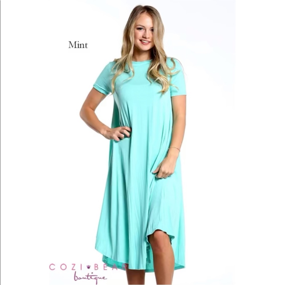 Mint Short Sleeve Dress